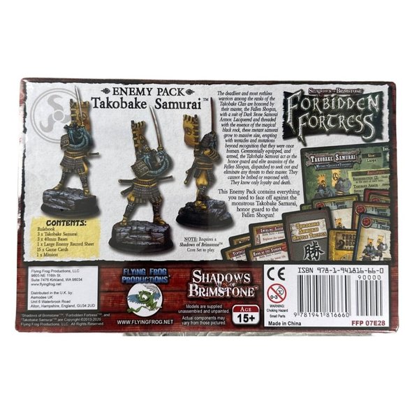 Shadows of Brimstone: Forbidden Fortress Takobake Samurai Enemy Pack New Sealed - Picture 2 of 3